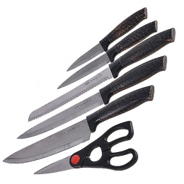 Набор ножей 7 пред. МВ-29771 (5 ножей + ножницы + подставка) (6) - превью №2