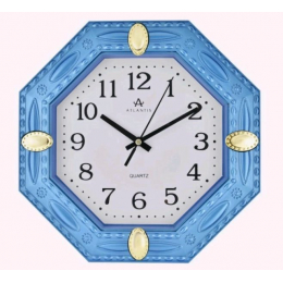 Превью Часы 691А-С Atlantis голубой/серебряный 240x240x40мм (40)