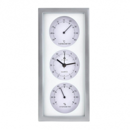 Превью Часы TLD-9041А Atlantis 3в1 (часы, термометр, гигрометр) серебро 270x125x54мм (20)