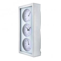 Часы TLD-9041А Atlantis 3в1 (часы, термометр, гигрометр) серебро 270x125x54мм (20) - превью №2