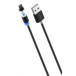 Превью Кабель More Choice USB-Lighting 2,4А нейл. 1м магнитный