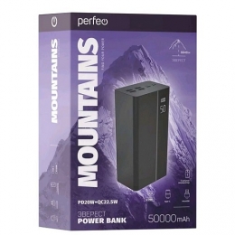 Внешний аккумулятор Perfeo Mountains 50000 mAh LED/PD+QC3.0/Type-C - превью №7