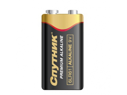 Батарейка СПУТНИК Premium Alkaline 6LR61/1B (крона) (10)