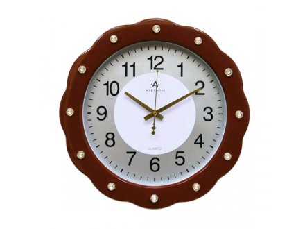 Часы 761А Atlantis коричневый 400x400x45мм (10)