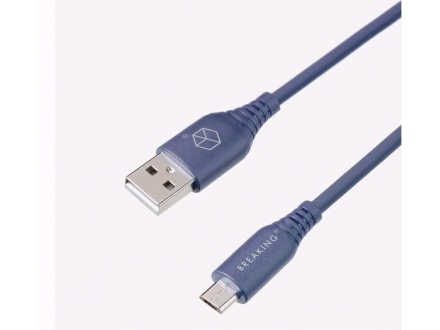 Кабель Breaking Silicone USB-Micro USB 1м 2.4A - фото №6