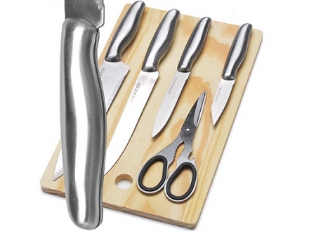 Набор ножей 6 пр. МВ-26995 (4 ножа + ножницы + разделочная доска) (12)