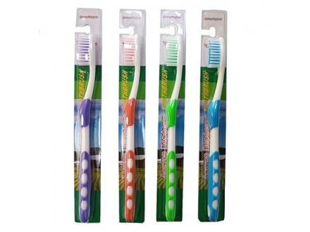 Зубная щетка Доктор Перфект средняя жесткость К1003, 4 цвета в ассортм. (24/576)