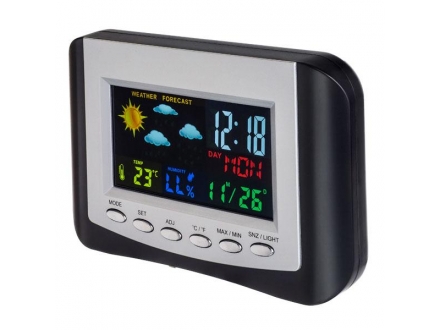 Часы-метеостанция Perfeo цветной экран, время, температура, влажность, дата