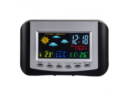 Часы-метеостанция Perfeo цветной экран, время, температура, влажность, дата - фото №2