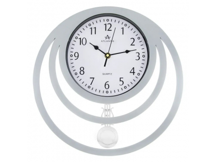 Часы GD-8809B Atlantis серебр. кругл. 33,9см (20)