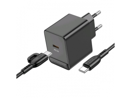 Зарядное устройство сетевое Borofon 1Type-C 3А PD20W быстрая зарядка + кабель TypeC