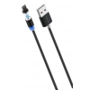Кабель More Choice USB-Lighting 2,4А нейл. 1м магнитный